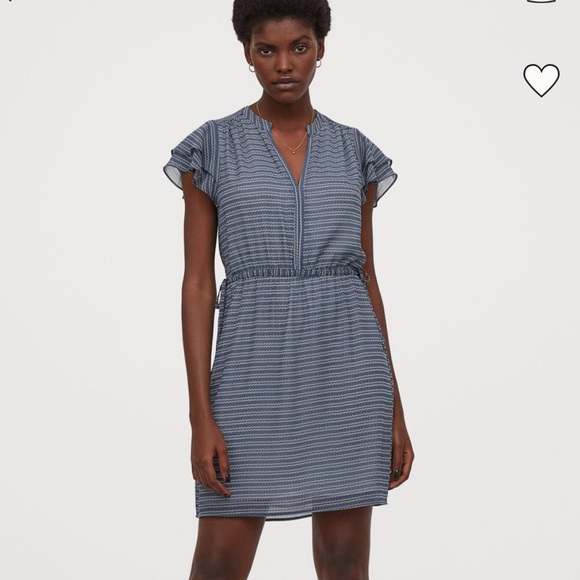 H&M Dresses & Skirts - Blue patterned check dress - med